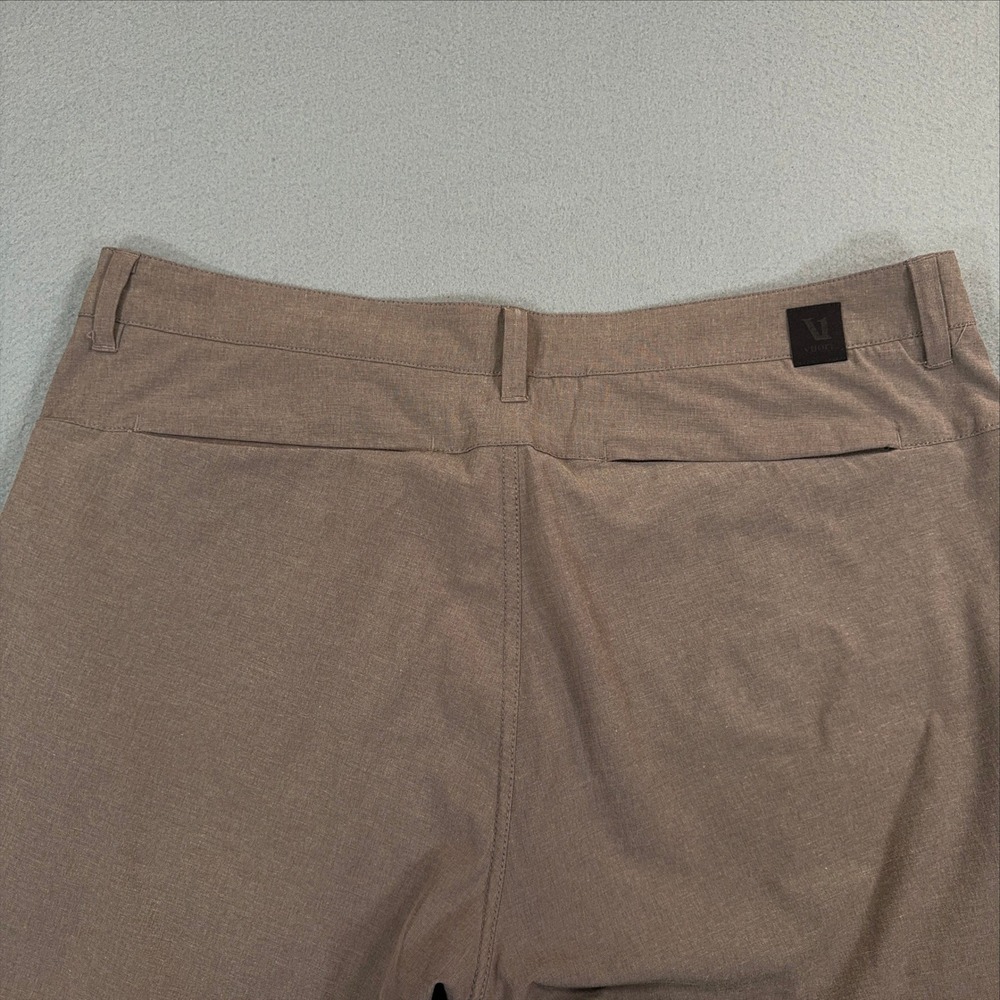 Vuori Aim Pant Mens 34 Brown Heathered Performance Stretch Chino V431